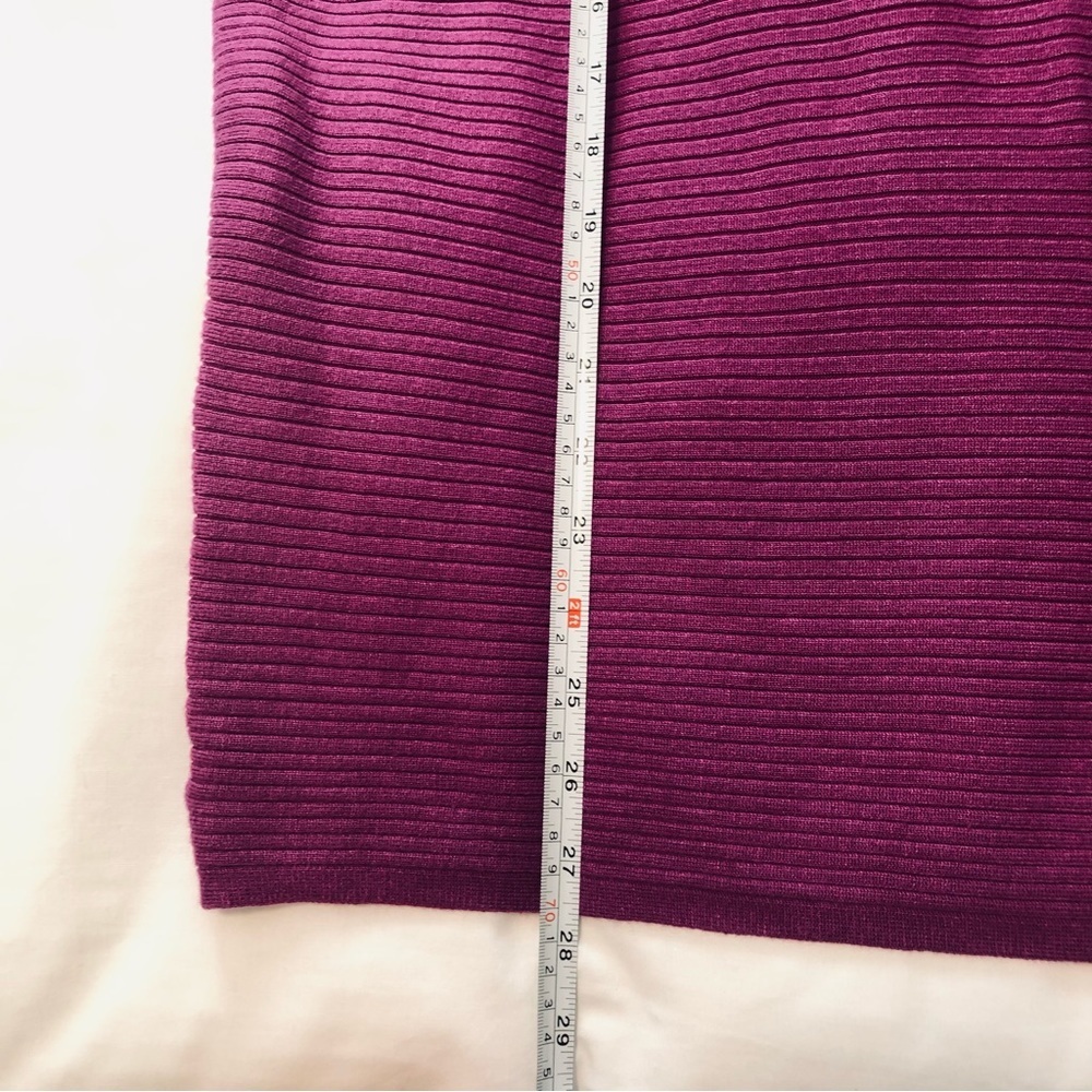 Lane Bryant 18/20 Fuchsia Cross Rib Boat Neck Pullover Sweater - Picture 8 of 10